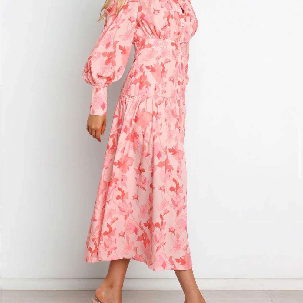 Petal & Pup Pink Floral Long Sleeve Dress - Picture 2 of 4